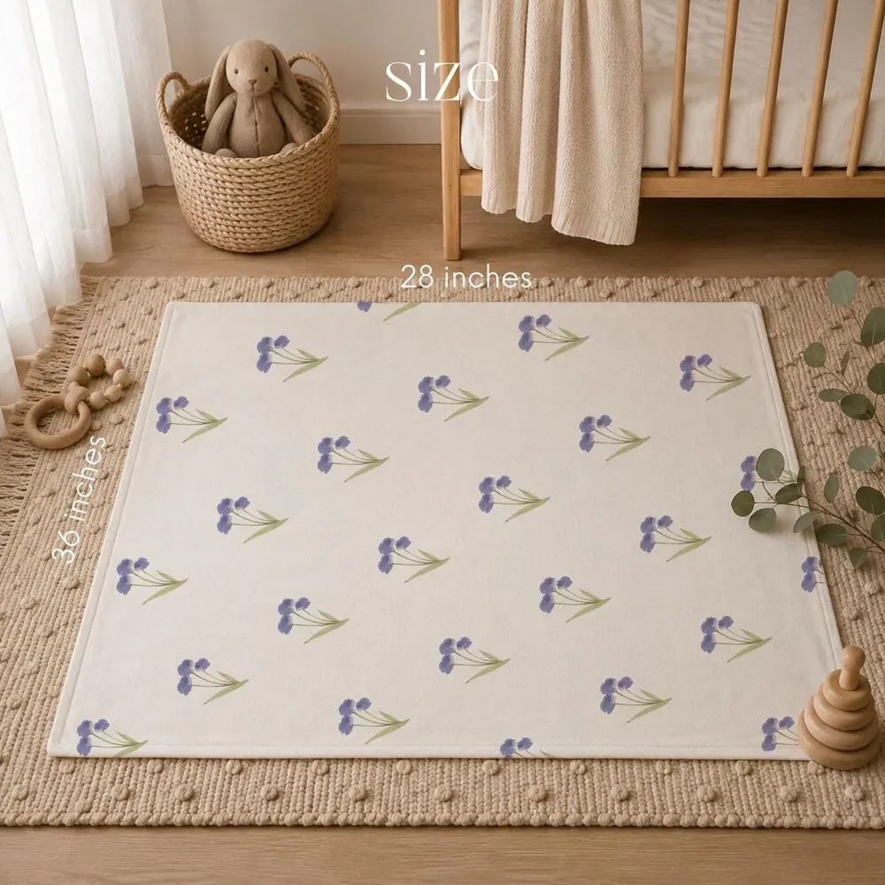 Organic Baby Blanket | Watercolor Birth Month Flower February Violet Shower Gift